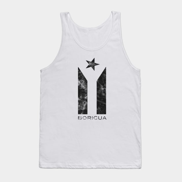 Resiste Boricua Puerto Rico Bandera Negra Puerto Rican Black Flag Tank Top by PuertoRicoShirts